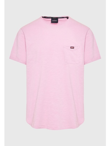 βαμβακερό t-shirt με τσέπη στο στήθος