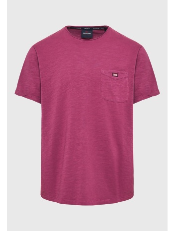 βαμβακερό t-shirt με τσέπη στο στήθος