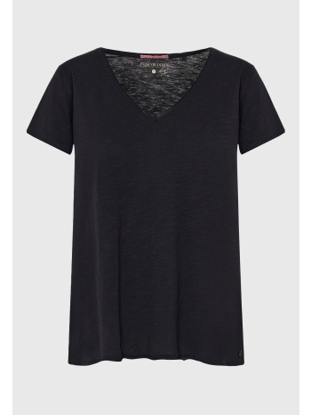 γυναικείο v-neck μονόχρωμο t-shirt - the essentials