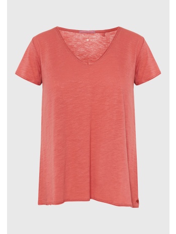 γυναικείο v-neck μονόχρωμο t-shirt - the essentials