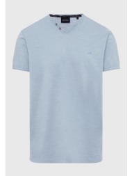 t-shirt με λαιμό henley και raw cuts - the essentials