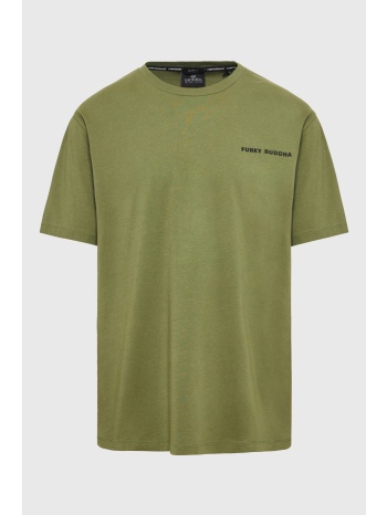 relaxed fit t-shirt με embossed τύπωμα στην πλάτη