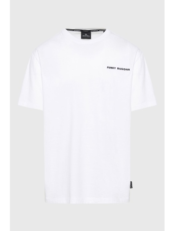 relaxed fit t-shirt με embossed τύπωμα στην πλάτη