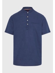 relaxed fit linen blend πουκαμίσα με λαιμό mao