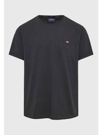 βαμβακερό t-shirt με τσέπη στο στήθος