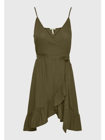 mini κρουαζέ φόρεμα με βολάν