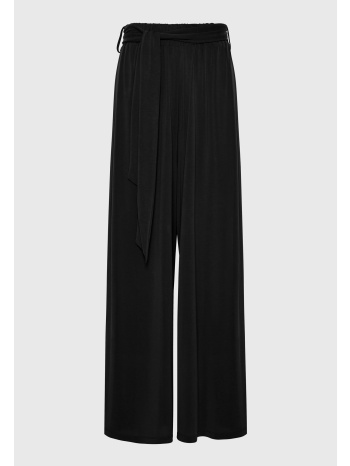 loose fit παντελόνα με ελαστική μέση και ζώνη