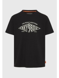 t-shirt με branded text artwork τύπωμα