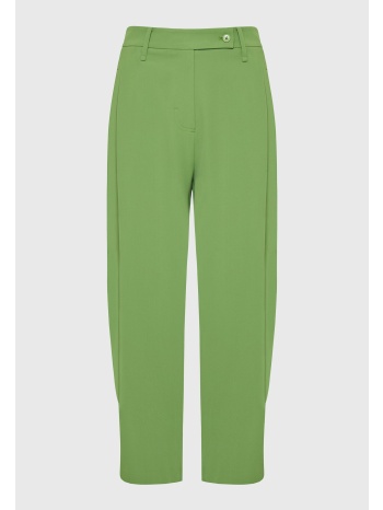 loose fit cropped παντελόνι με μονή πιέτα