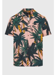 relaxed fit resort λινό πουκάμισο