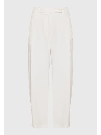 loose fit cropped παντελόνι με μονή πιέτα