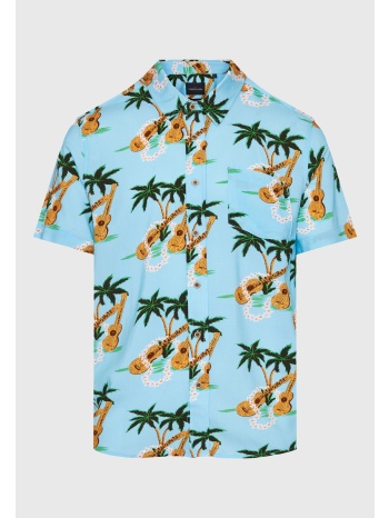 relaxed fit resort πουκάμισο από τεχνητό μετάξι