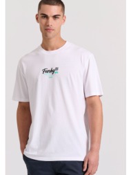 relaxed fit t-shirt με surf τύπωμα στην πλάτη