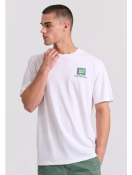 relaxed fit t-shirt με retro τύπωμα στην πλάτη