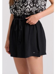 loose fit σορτς με κορδόνι και βολάν στη μέση