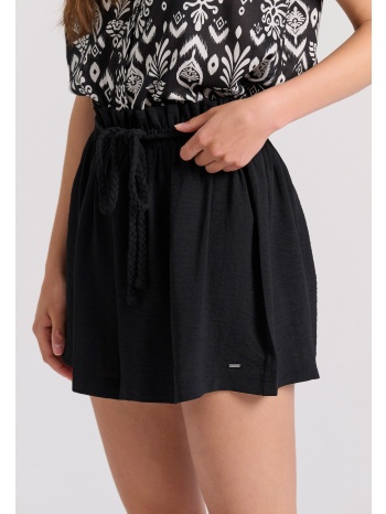 loose fit σορτς με κορδόνι και βολάν στη μέση