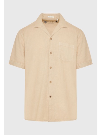 relaxed fit πουκάμισο από λινό και τεχνητό μετάξι