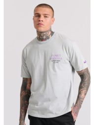 relaxed fit garment dyed t-shirt με τύπωμα στη πλάτη