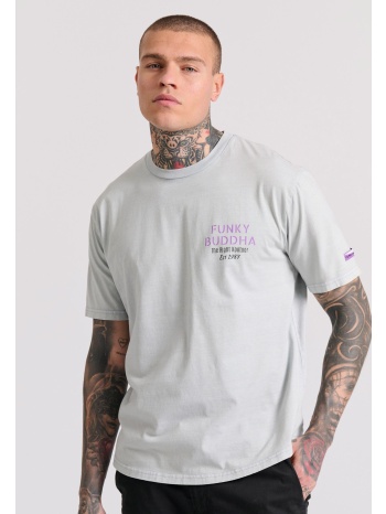 relaxed fit garment dyed t-shirt με τύπωμα στη πλάτη