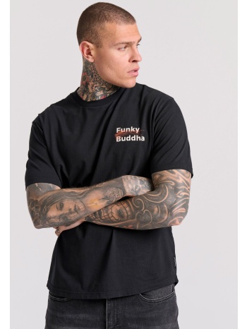 relaxed fit t-shirt με brushed τύπωμα στην πλάτη