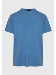 t-shirt με embossed τύπωμα στο στήθος