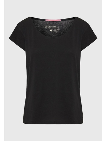 βαμβακερό t-shirt με στρογγυλή λαιμόκοψη