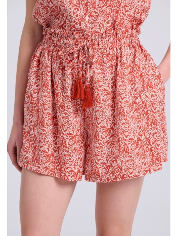 loose fit εμπριμέ σορτς με βολάν