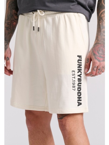 relaxed fit αθλητική βερμούδα με branded κέντημα