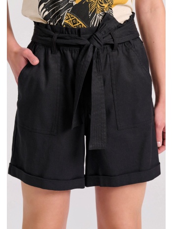 lyocell blend σορτς με ζώνη