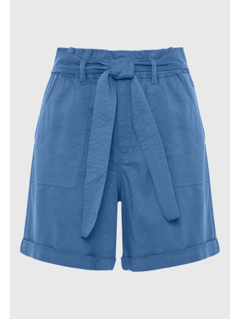 lyocell blend σορτς με ζώνη