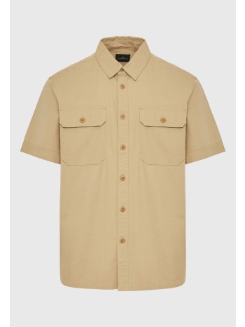 overshirt lyocell blend πουκάμισο με τσέπες