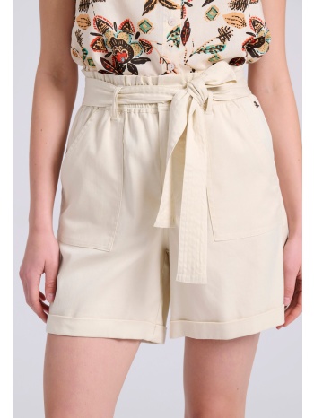 lyocell blend σορτς με ζώνη