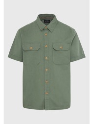 overshirt lyocell blend πουκάμισο με τσέπες