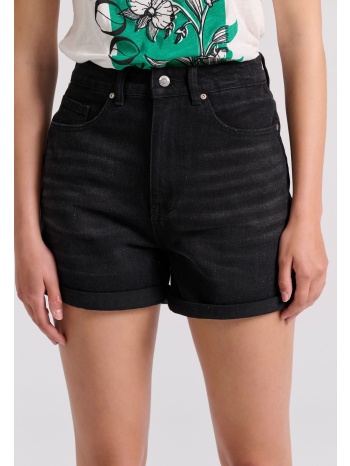 γυναικείο τζιν σορτς με whisker details