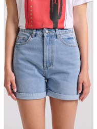 γυναικείο τζιν σορτς με ρεβέρ