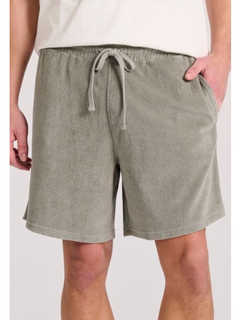 loose tapered fit πετσετέ αθλητική βερμούδα