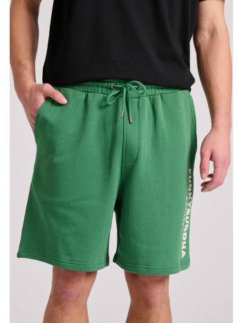 relaxed fit αθλητική βερμούδα με branded κέντημα