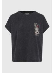 loose fit t-shirt με vintage τύπωμα στην πλάτη