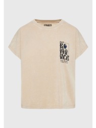 loose fit t-shirt με vintage τύπωμα στην πλάτη