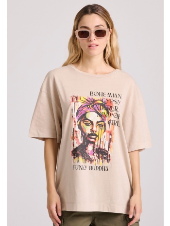 loose fit t-shirt με bohemian τύπωμα