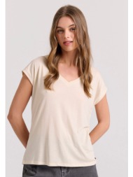 γυναικείο μονόχρωμο t-shirt από βισκόζη