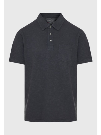 garment dyed polo μπλούζα από φλάμα