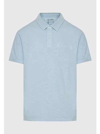 garment dyed polo μπλούζα από φλάμα