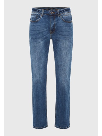 straight fit τζιν παντελόνι με whisker details