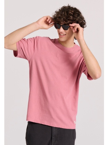 relaxed fit linen blend μονόχρωμο t-shirt