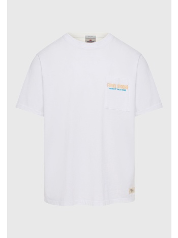 t-shirt με tropical τύπωμα από οργανικό βαμβάκι