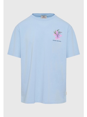 relaxed fit t-shirt με floral frame τύπωμα