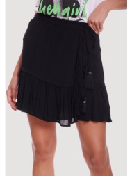 μίνι κρουαζέ φούστα με βολάν
