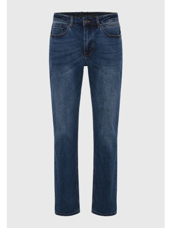 straight fit τζιν παντελόνι με whisker details