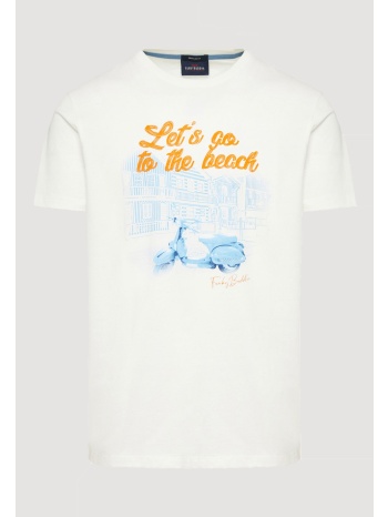 t-shirt με φωτογραφικό τύπωμα σε vintage look